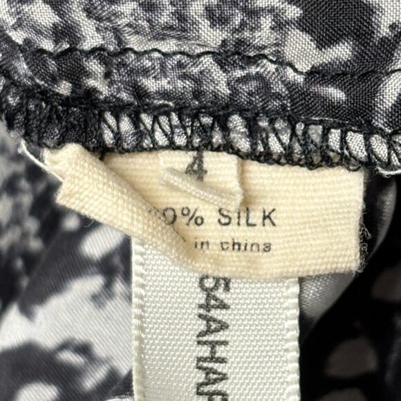 L'AGENCE 100% Silk Snap Button Up Long Sleeve Blouse‎ Lightweight Top Size 4 - Picture 7 of 7